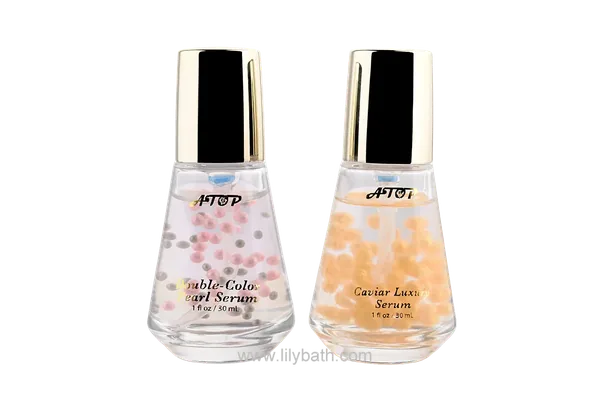 30mL ラグジュアリーフェイシャルセラムデュオ - ダブルカラーパールセラム＆キャビアラグジュアリーセラムで、潤いと輝きのある肌へ 1