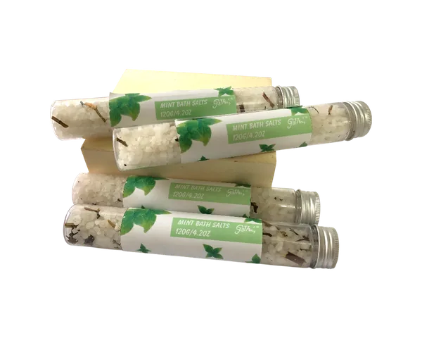 120g Mint Aromatherapy Bath Salts in Leak Proof Plastic Bottle For Family Pack Use view 2