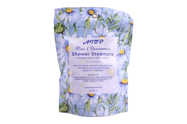 Bombe da doccia effervescenti aromaterapiche alla menta e camomilla - Effervescenti detergenti per la doccia, perfette per una spa casalinga. 4