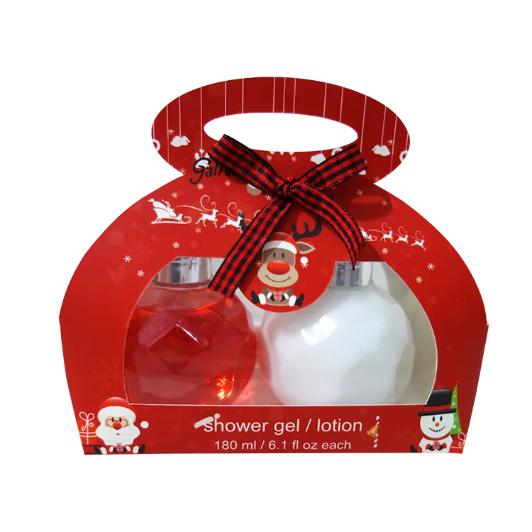 Christmas Bath Lotion Gift Set In Bag