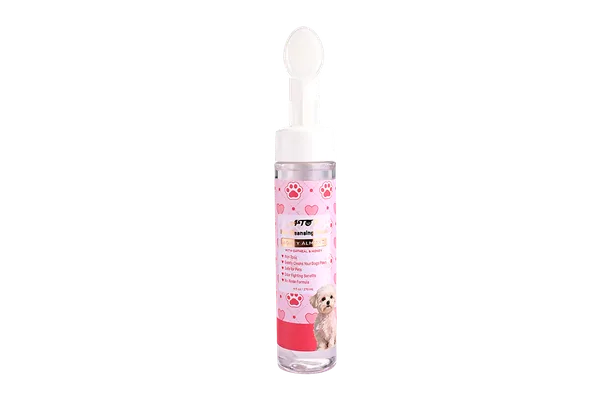 Coffret de soins pour animaux de compagnie - Shampoing désodorisant, shampoing hydratant, mousse lissante, spray dégraissant et nettoyant moussant pour chiens 4