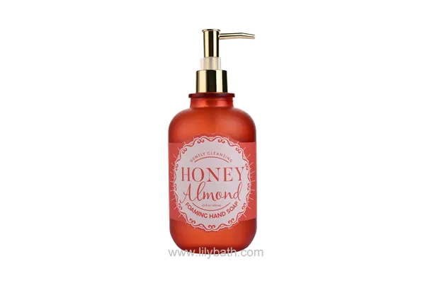 650 ml Honig-Mandel-Schaumseife – Sanfte, reinigende und feuchtigkeitsspendende Handseife in eleganter Glasflasche 1