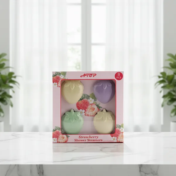 Pastillas de ducha aromáticas con sabor a fresa: pastillas perfumadas para una relajación perfecta en casa. 2