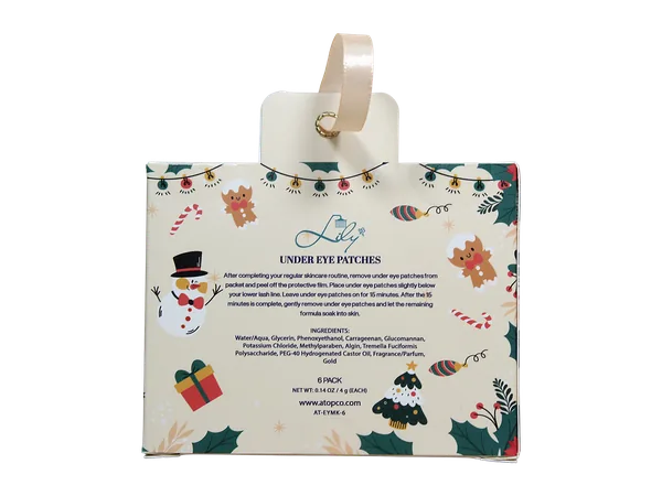 Golden Christmas Under Eye Patches for Rejuvenating & Brightening Eye Treatment - Lily Bath view 3