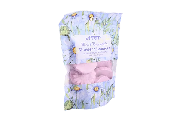 Bombe da doccia effervescenti aromaterapiche alla menta e camomilla - Effervescenti detergenti per la doccia, perfette per una spa casalinga. 3