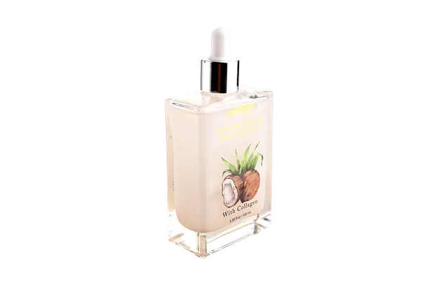 100mL Coconut Vanilla Shimmer Body Oil with Collagen - Illuminating Moisturizing Dry Oil for Radiant, Glowing Skin view 3