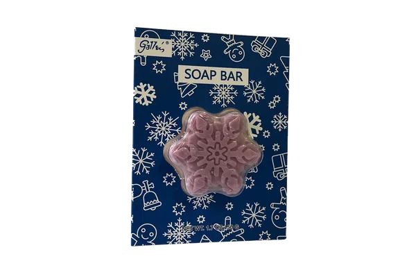 50g Snowflake Shaped Soap Bar for Christmas Holiday Gift Set view 2