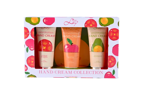 3 Pack Fruit Scented Moisturizing Hand Cream Collection For Soft & Smooth Hands - Lily Bath view 2