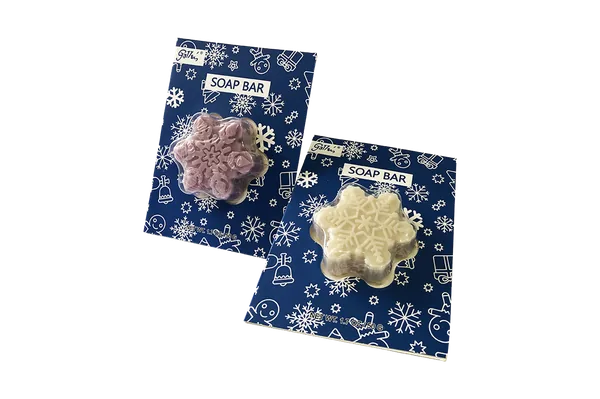 50g Snowflake Shaped Soap Bar for Christmas Holiday Gift Set view 3