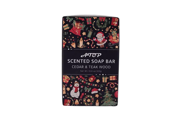 300g Cedar & Teak Wood Scented Soap Bar - Moisturizing Woody Bath Soap for Deep Cleansing & Smooth Skin view 1