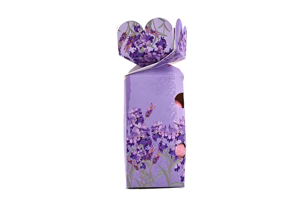 Lavender Bath Bomb Set (4 Pieces) – Relaxing Aromatherapy Bath Fizzers with Bath Salts in Elegant Floral Gift Box view 4
