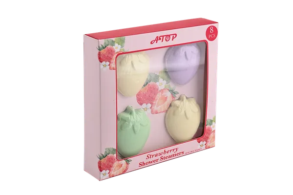 Sweet Strawberry Shower Steamers - Fragrant Shower Tablets for Home Spa Relaxation view 3