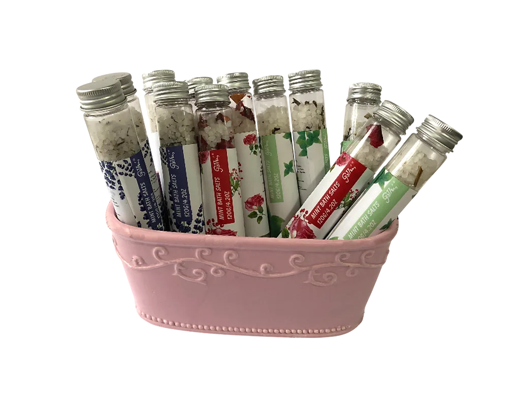 120g Mint Aromatherapy Bath Salts in Leak Proof Plastic Bottle For Family Pack Use