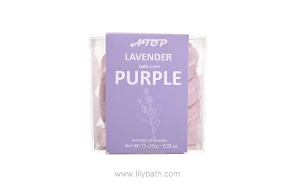 Bombas de ducha de lujo con aroma a lavanda - Paquete de 13 bombas de ducha con aceites esenciales en caja acrílica de primera calidad 1