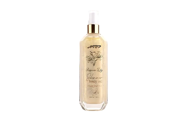 100mL Perfume Lily Shimmer Body Oil with Vitamin C - Illuminating Moisturizing Dry Oil for Radiant, Glowing Skin view 1