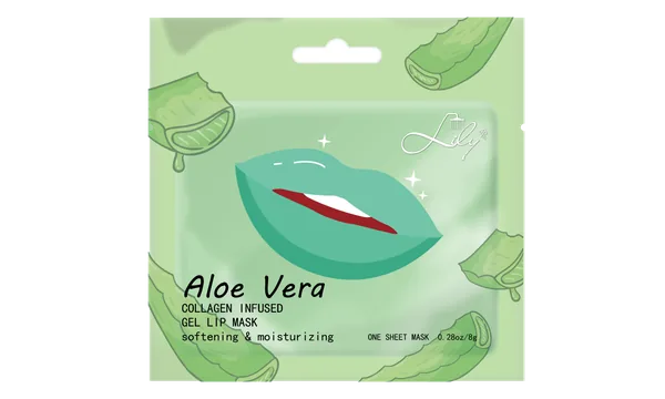 10 Count Hydrogel Lip Masks with Vitamin C - Moisturizing & Nourishing Gel Lip Care Patches in Floral Hanging Gift Box view 10