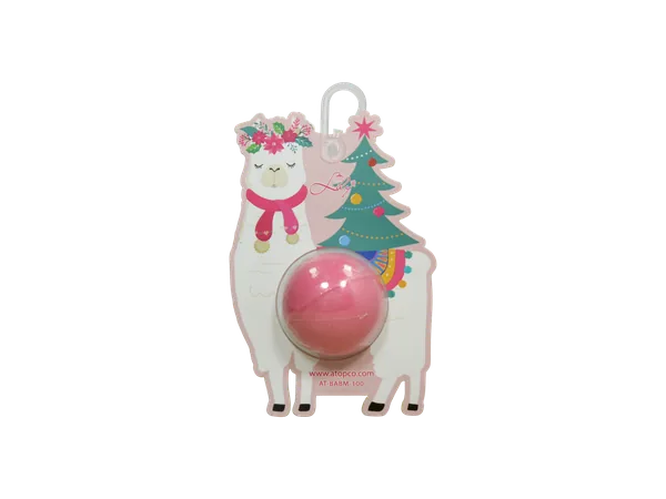 Christmas Themed Gift Bath Bomb in Exquisite & Cute Hanging Card - Lily Bath view 5