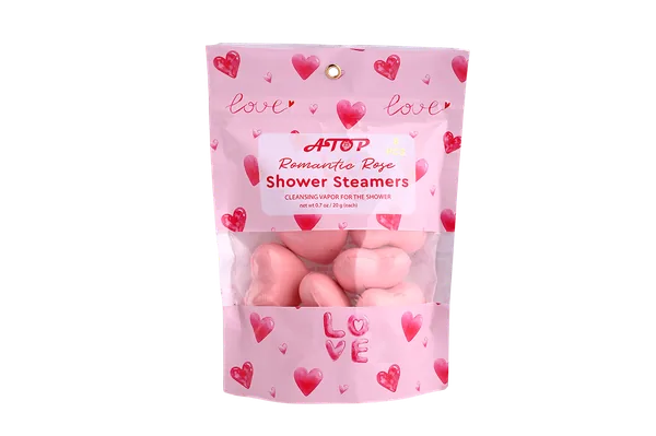 Customized Rose Water Shower Steamers - Heart & Rose Shaped Aromatherapy Shower Tablets for Relaxation & Spa view 1