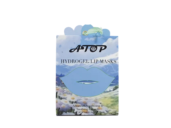 10 stuks hydrogel lippenmaskers met vitamine C - Hydraterende en voedende gel lippenverzorgingspatches in een hangende geschenkdoos met bloemenprint 10