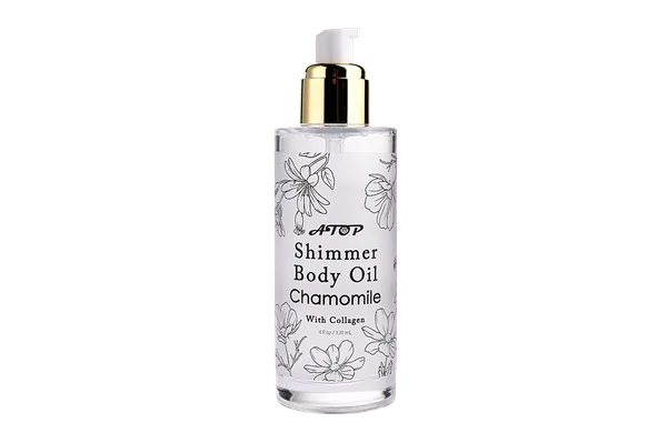 콜라겐 함유 캐모마일 쉬머 바디 오일 120ml - 윤기 있고 매끄러운 피부를 위한 수분 공급 드라이 오일 3