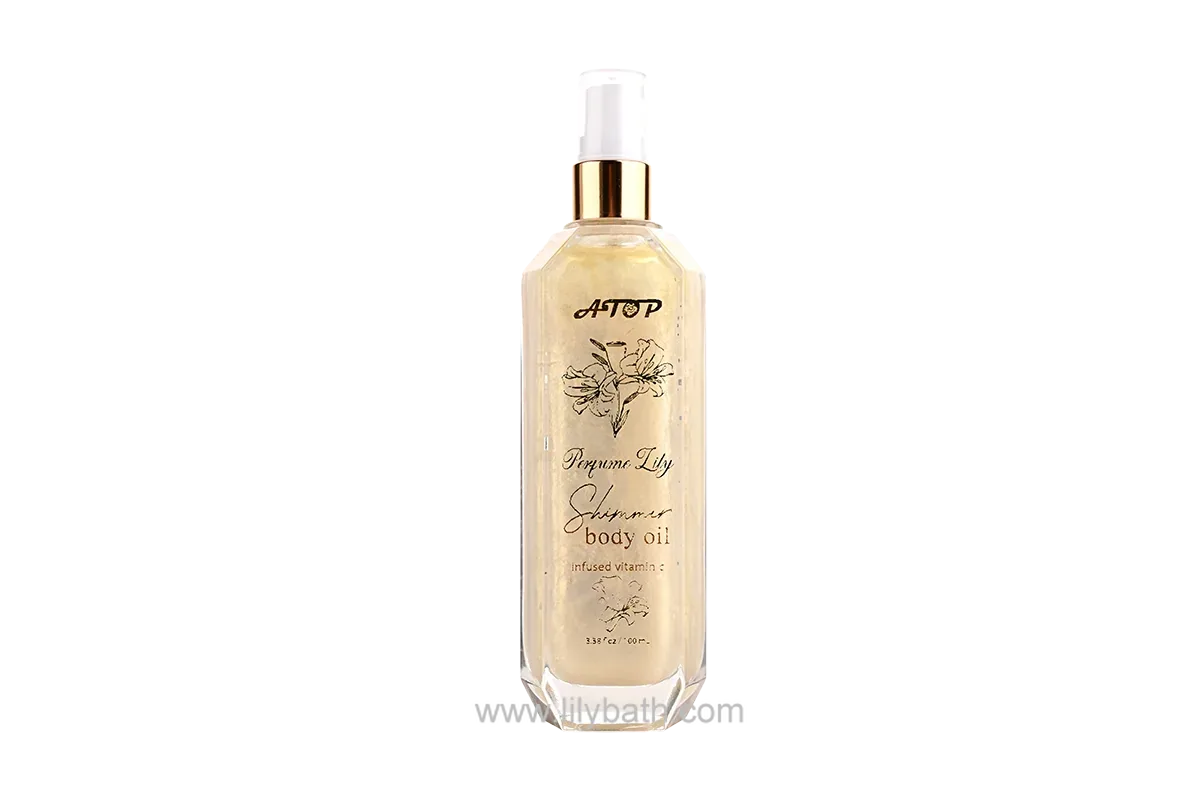 روغن بدن عطر لیلی شایمر ۱۰۰ میلی‌لیتری با ویتامین C - روغن خشک مرطوب‌کننده و روشن‌کننده برای پوستی درخشان و شفاف