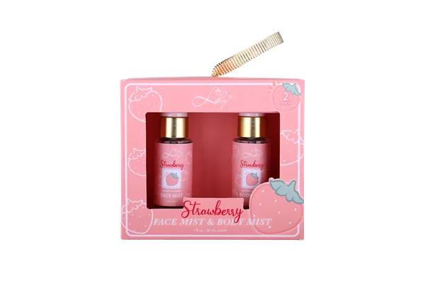 2 Pack Strawberry Facial Mist & Body Mist Refreshing Hydration with Sweet Fruity Scent - Lily Bath view 4
