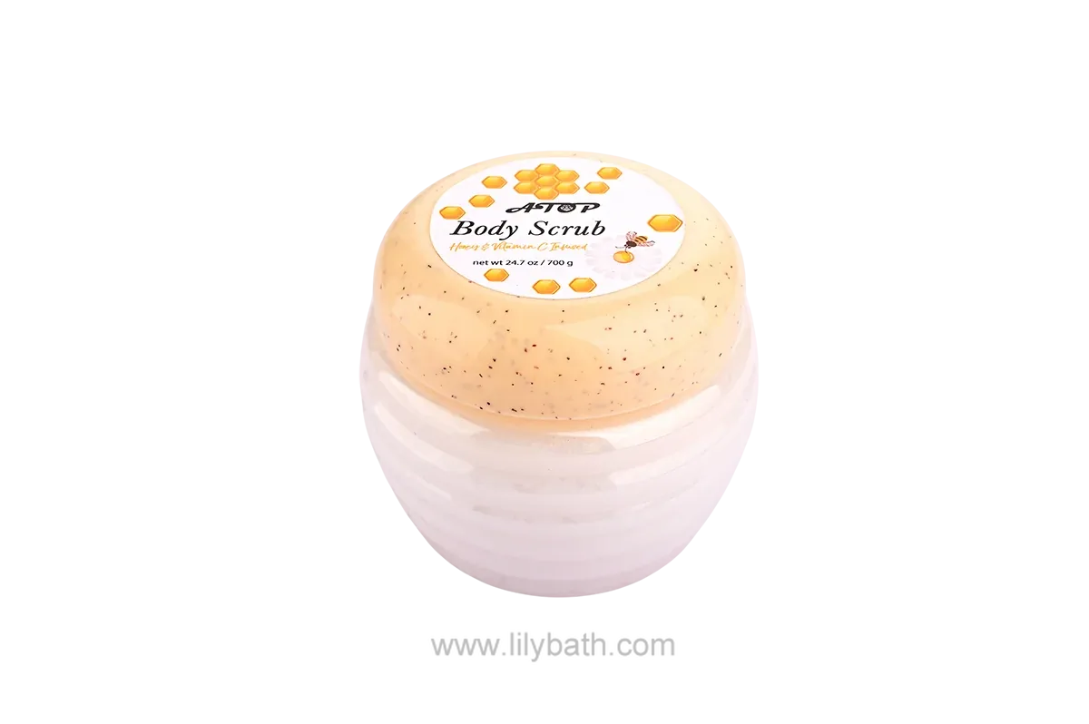 Exfoliante corporal de miel y vitamina C 700 g - Tratamiento exfoliante e iluminador para una piel suave y sedosa