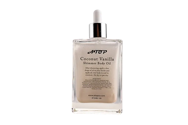100mL Coconut Vanilla Shimmer Body Oil with Collagen - Illuminating Moisturizing Dry Oil for Radiant, Glowing Skin view 4