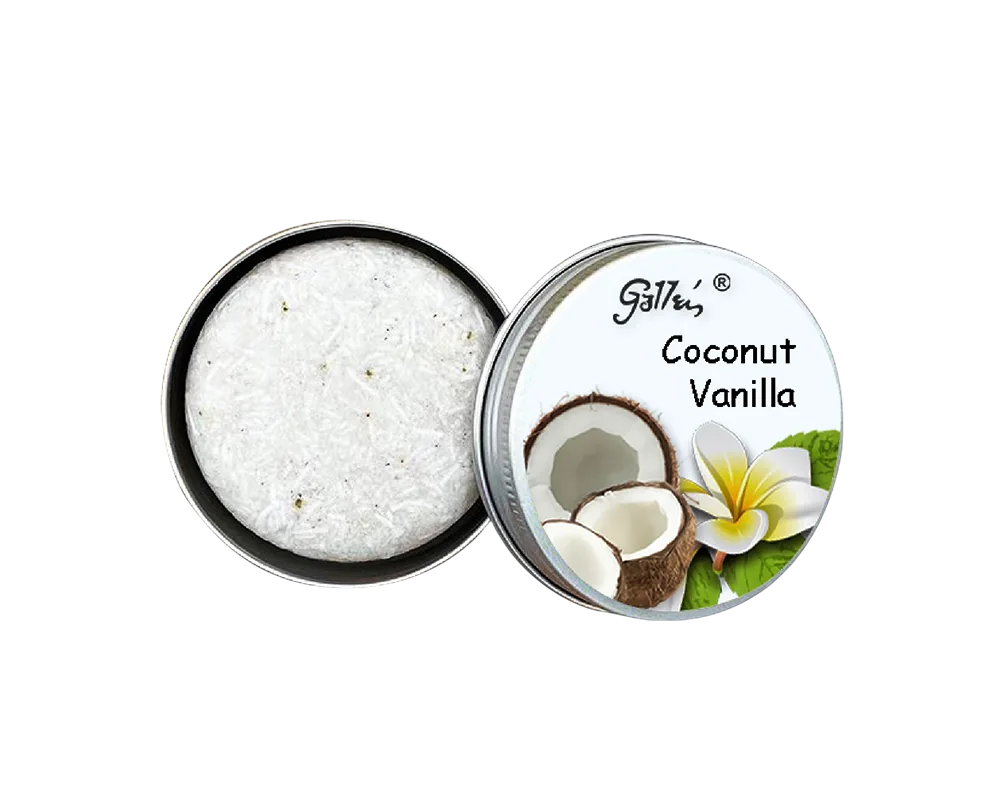 100g Coconut Vanilla Shampoo Bar in Private Label Skincare Low Moq- Creamy & Nourishing