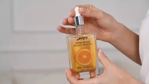 100mL Orange Blossom Shimmer Body Oil with Vitamin C for Radiant Skin view 6