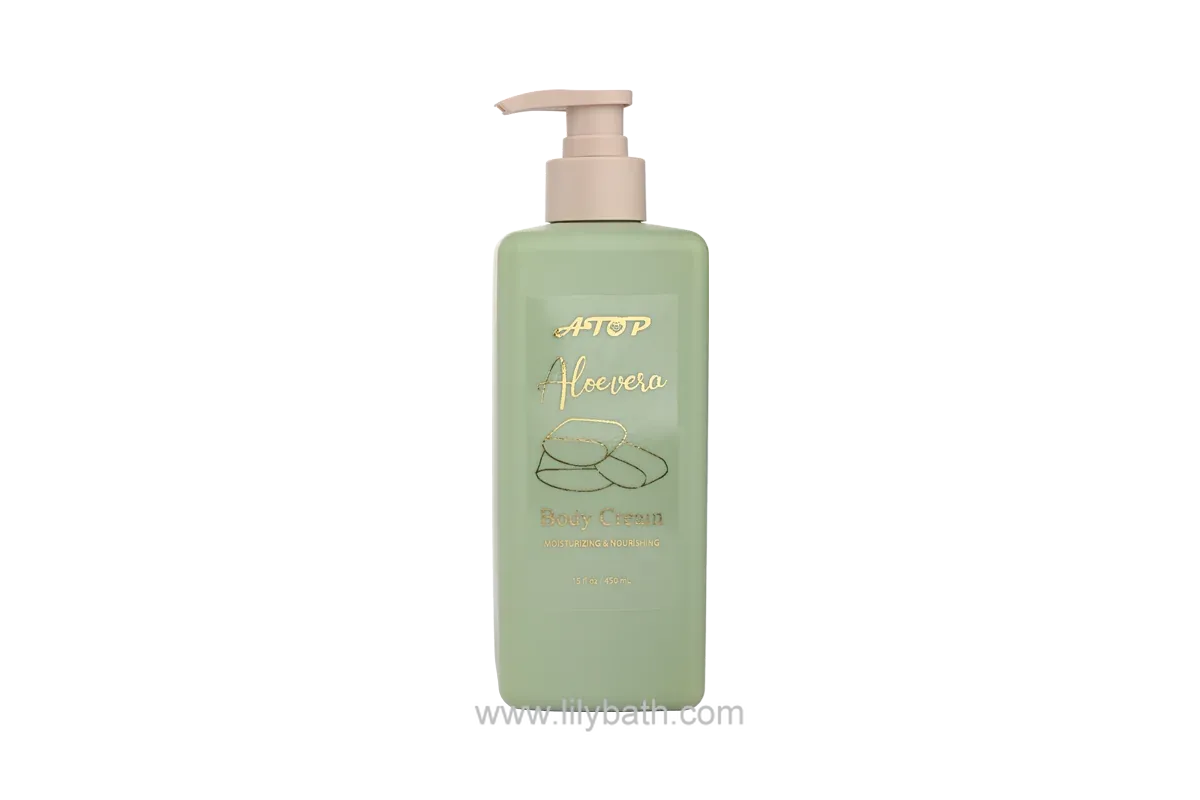 Crema corporal de aloe vera 450 ml - Loción corporal hidratante y nutritiva para una piel suave y calmada.