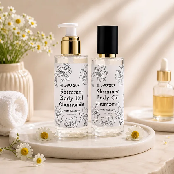 120mL Chamomile Shimmer Body Oil with Collagen - Illuminating Moisturizing Dry Oil for Radiant, Smooth-Looking Skin view 2