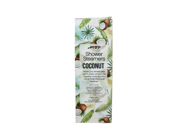 Tropical Coconut Scented Shower Steamers in Open Window Display Package - Lily Bath view 8