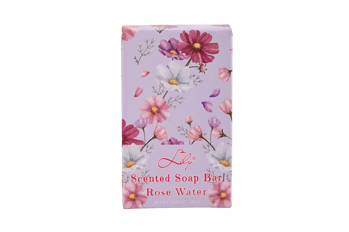 300g Rose Water Scented Soap Bar - Moisturizing Floral Bath Soap for Soft, Smooth & Refreshed Skin