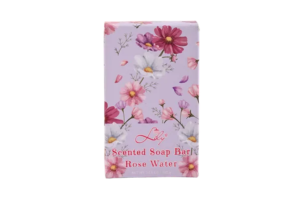 300g Rose Water Scented Soap Bar - Moisturizing Floral Bath Soap for Soft, Smooth & Refreshed Skin view 1