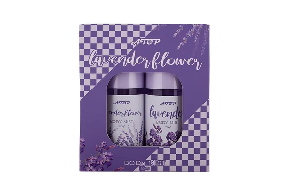 200mL Lavender Flower Body Mist Duo Set - Refreshing Floral Fragrance Spray Gift Pack for Daily Freshness view 2