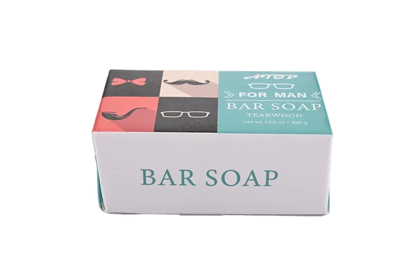 Pastilla de jabón de madera de teca de 300 g para hombre - Jabón de baño hidratante de limpieza profunda con una rica fragancia amaderada. 3