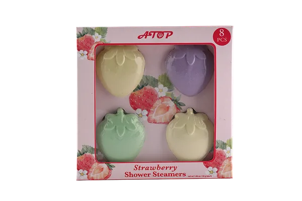 Sweet Strawberry Shower Steamers - Fragrant Shower Tablets for Home Spa Relaxation view 5