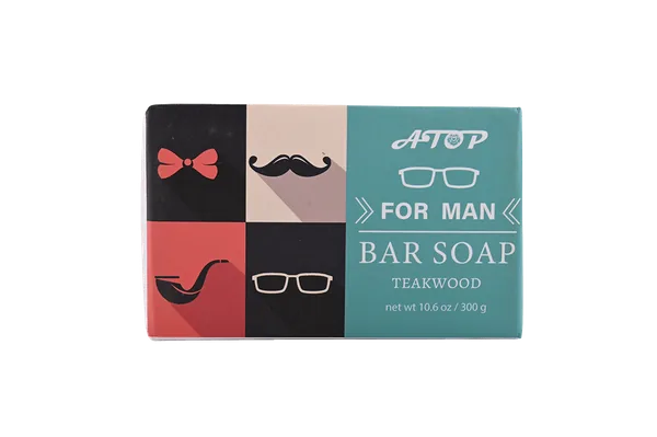 300g Teakwood Soap Bar for Men - Moisturizing Deep Cleansing Bath Soap with Rich Woody Fragrance view 2