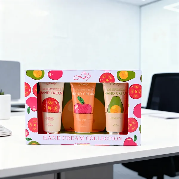 3 Pack Fruit Scented Moisturizing Hand Cream Collection For Soft & Smooth Hands - Lily Bath view 1