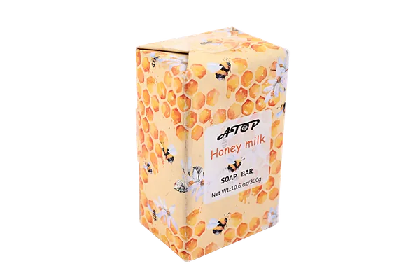 300g Honey Milk Soap Bar - Moisturizing & Nourishing Bath Soap for Soft, Smooth Skin view 3