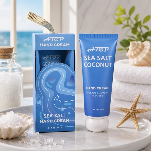 80mL Moisturizing Sea Salt Hand Cream - Daily Hand Care for Dry Hands view 2