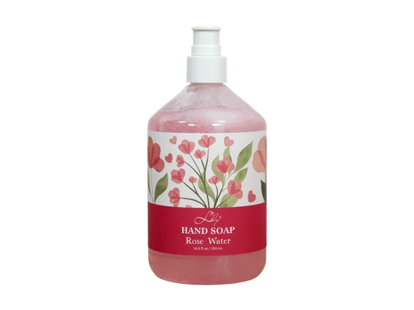 16.9 FL OZ / 500 mL Rose Water Hand Soap – Deep Cleansing Moisturizing Liquid Hand Wash view 1