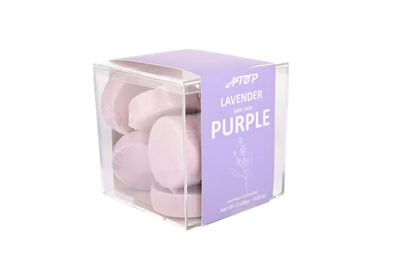 Luxury Lavender Shower Fizzers - 13 Pack Essential Oil Shower Steamers in Premium Acrylic Box view 4