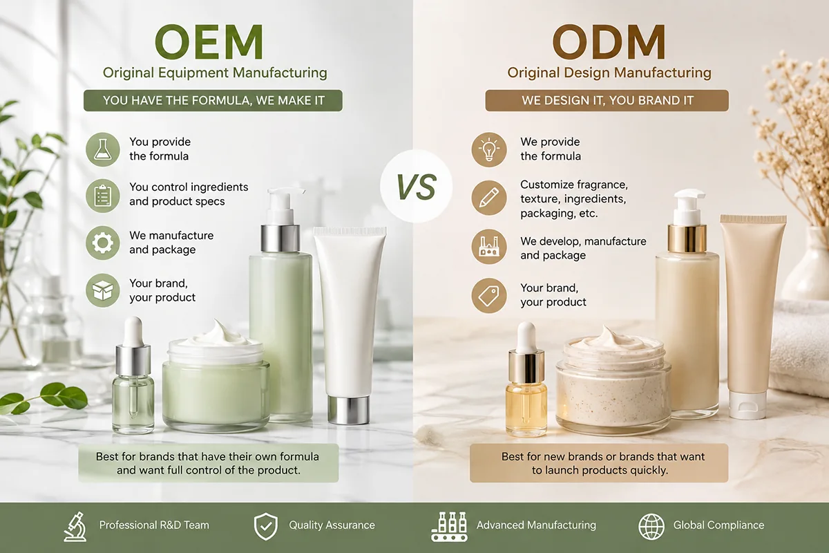 OEM vs ODM Skin Care Products: What's the Difference?