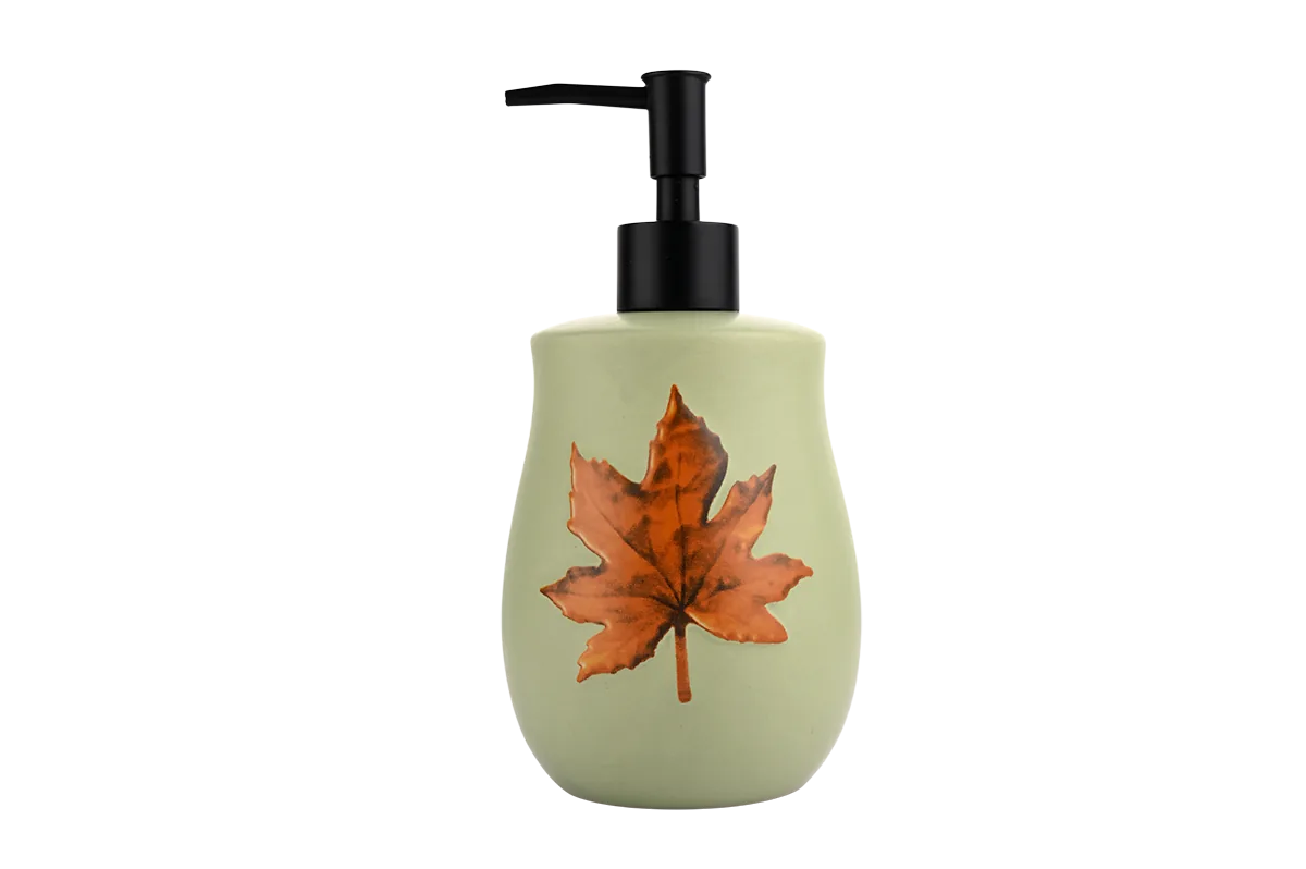 Autumn Maple Leaf Foaming Hand Soap - Moisturizing Hand Wash with Decorative Fall Leaf Bottle for Bathroom & Kitchen