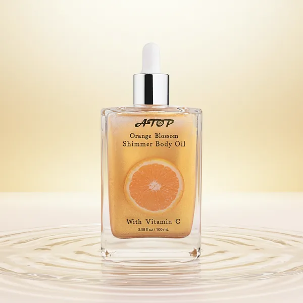 100mL Orange Blossom Shimmer Body Oil with Vitamin C for Radiant Skin view 3