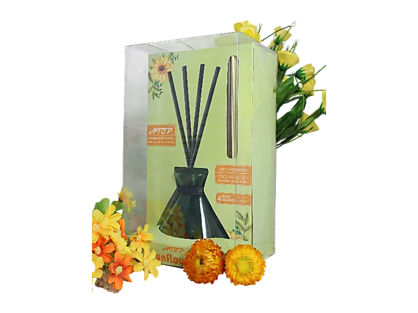 3.4 FL OZ / 100 ML Sunflower Reed Aroma Diffuser Set For Bedroom Decorate with Air Essence Technology view 4
