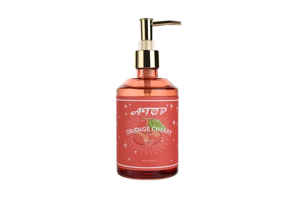 500mL Orange Cherry Hand Soap in Glass Bottle - Eco-friendly or Gentle Formula Hand Soap view 5