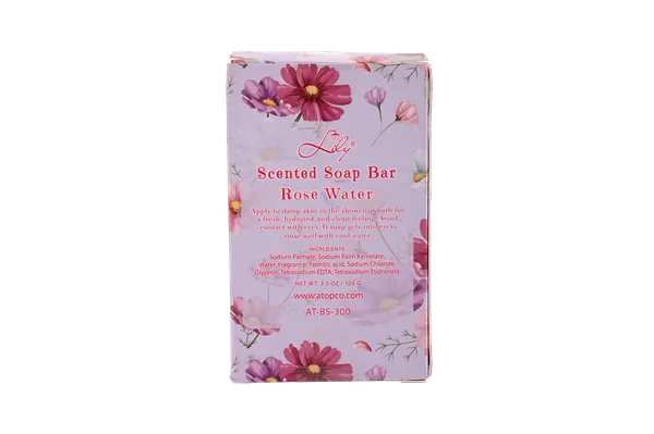 300g 로즈워터 향 비누 - 촉촉하고 부드러운 피부를 위한 플로럴 향의 보습 바디 비누 4